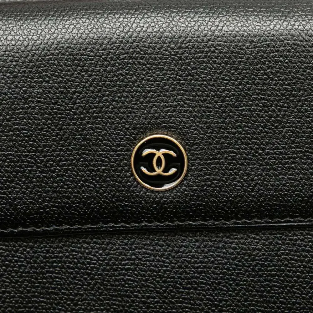 CHANEL Black Leather Wallet